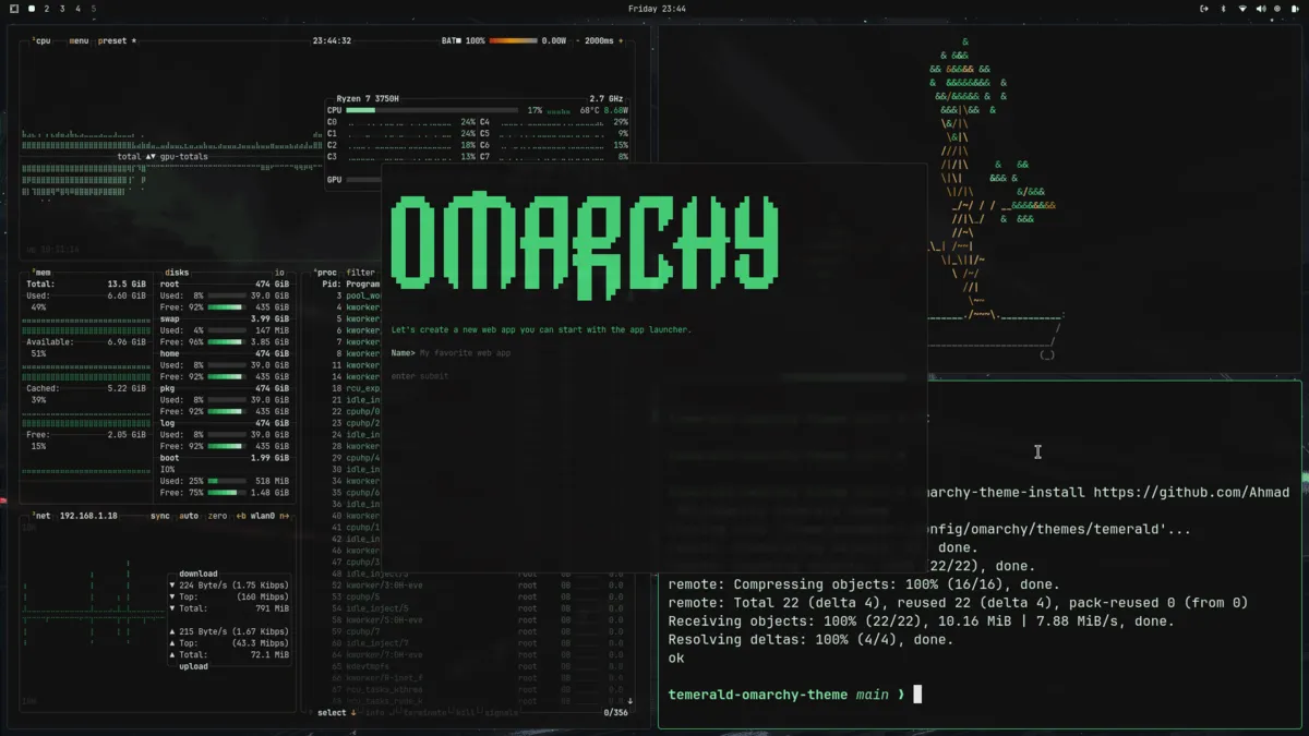 Temerald theme screenshot